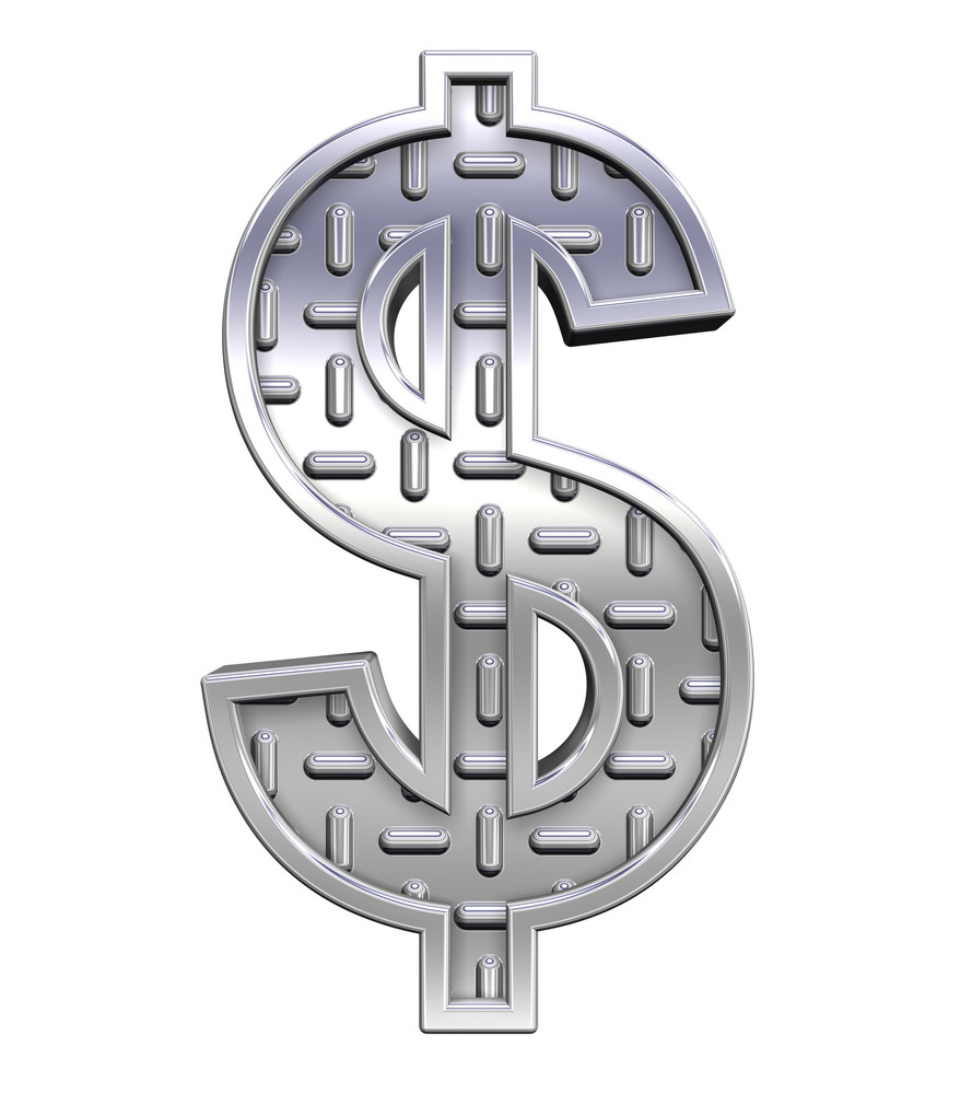 Dollar Sign From Steel Tread Plate Alphabet Set Royalty-Free Stock ...