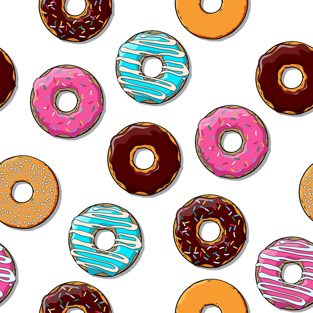 Donut Seamless Texture. Royalty-Free Stock Image - Storyblocks Images