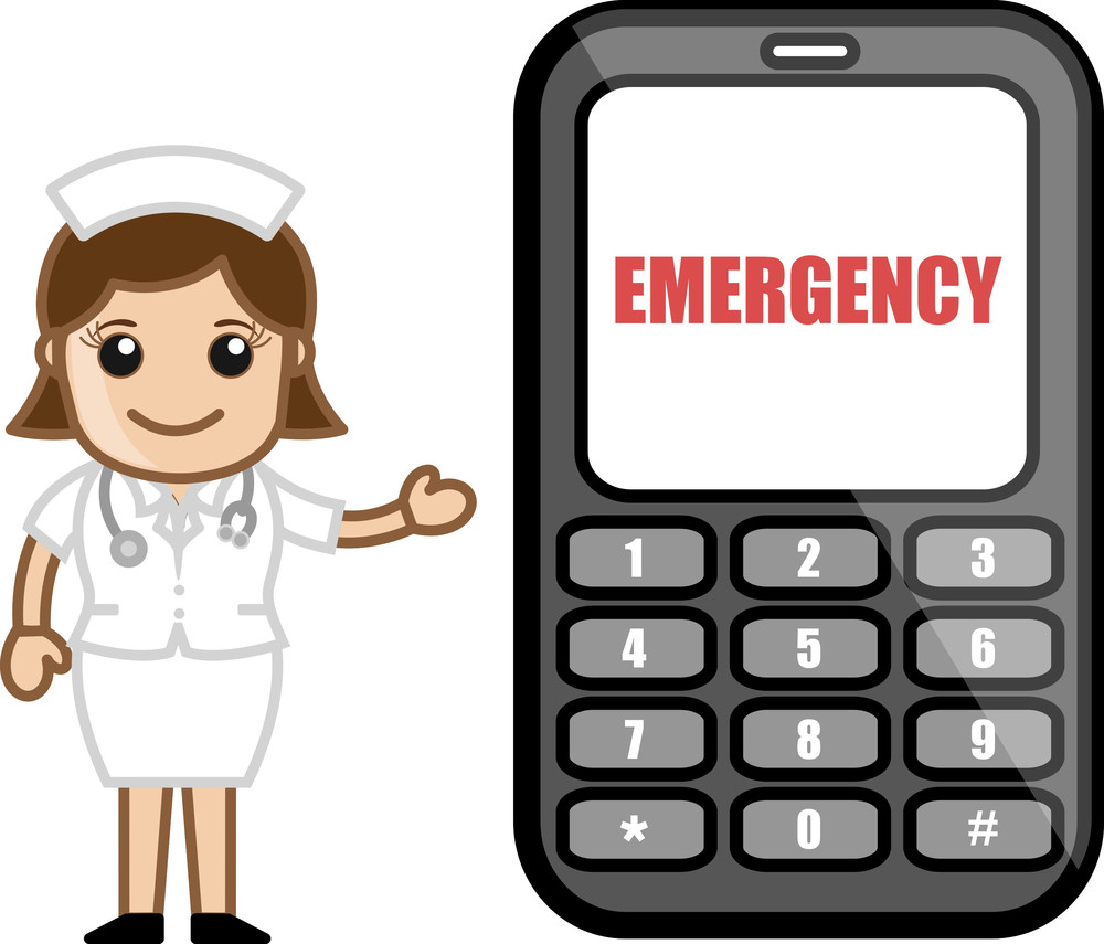 Emergency Call - Medical Cartoon Vector Character Royalty-Free Stock