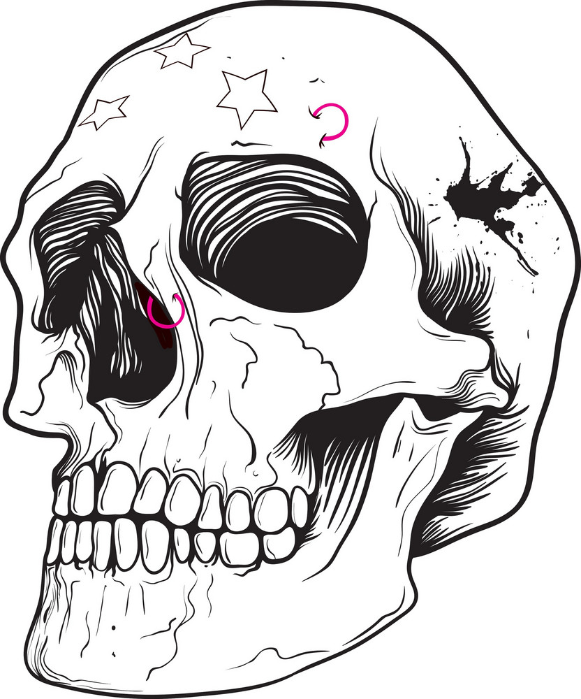 Emo Skull Vector Element Royalty-Free Stock Image - Storyblocks Images