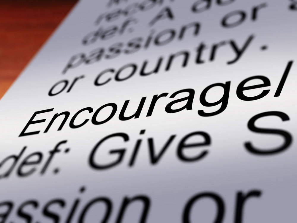 Encourage Definition Closeup Showing Motivation Royalty-free Stock 