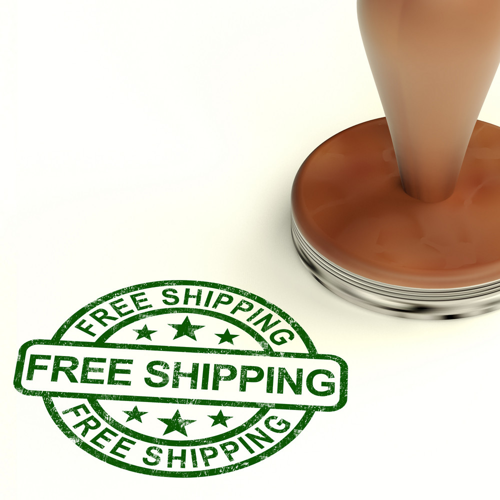 Free Shipping Stamp Shows No Charge Or Gratis To Deliver