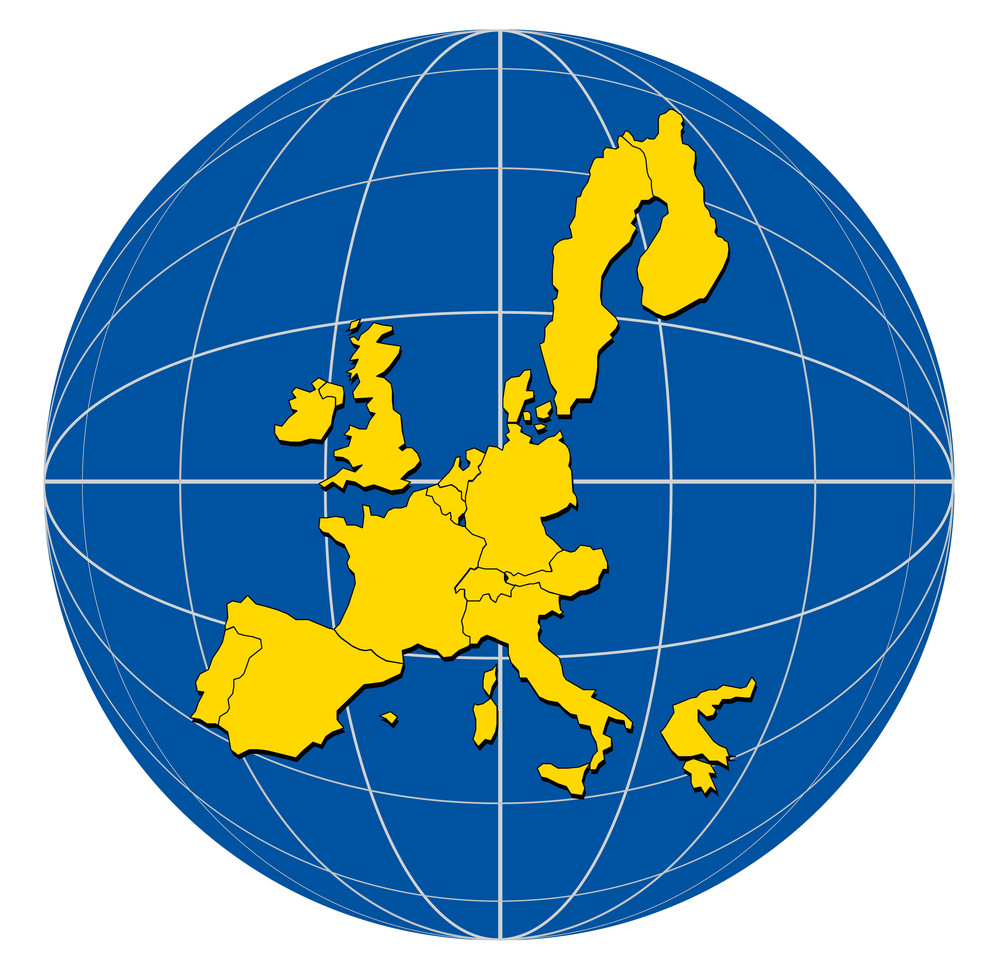 Globe Europe Map Royalty-Free Stock Image - Storyblocks