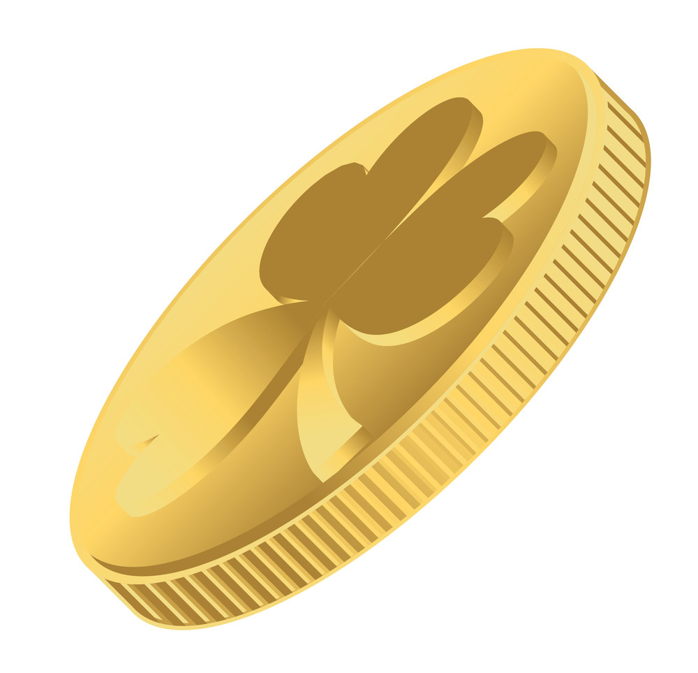 Gold Shamrock Coin Royalty-free Stock Image - Storyblocks