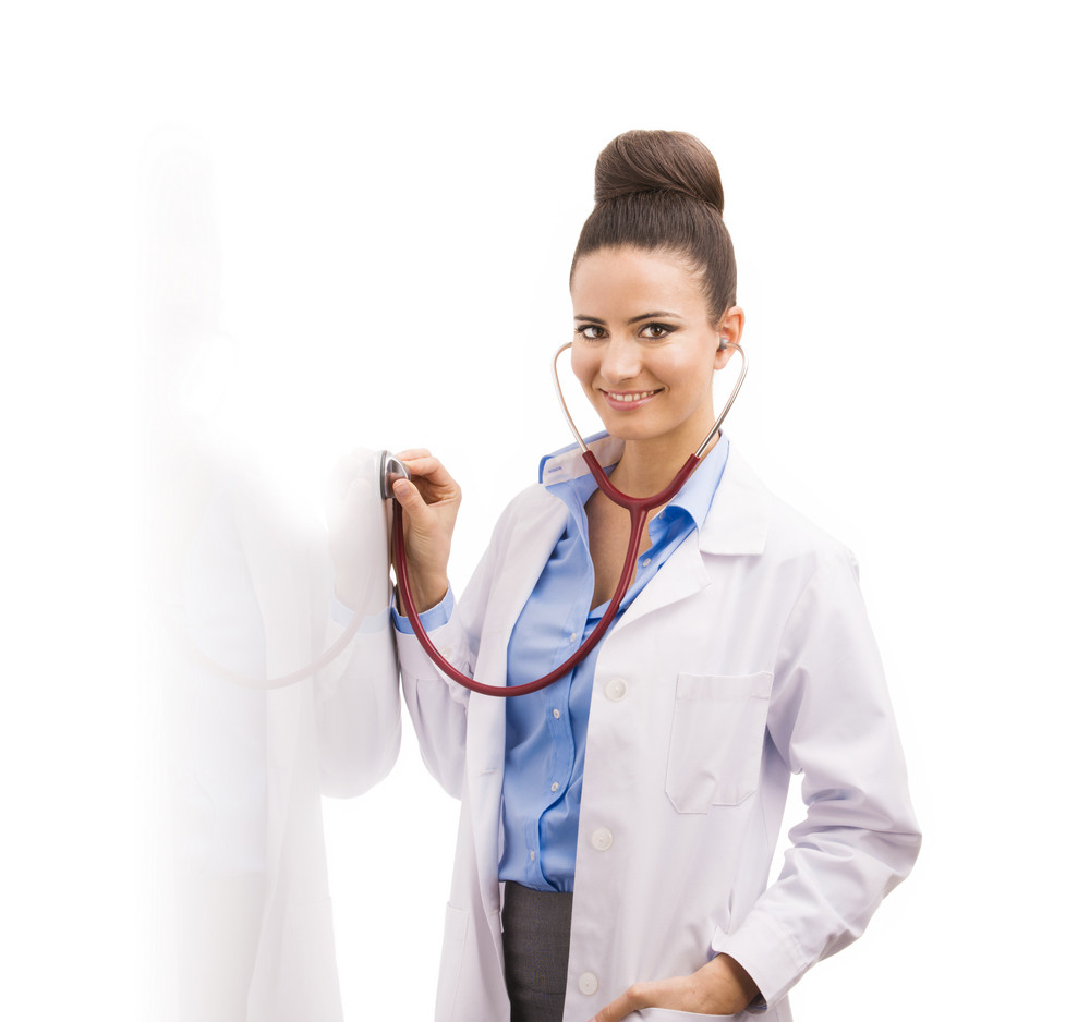 Smiling Medical Doctor Woman With Stethoscope Isolated On White Background Royalty Free Stock 6810