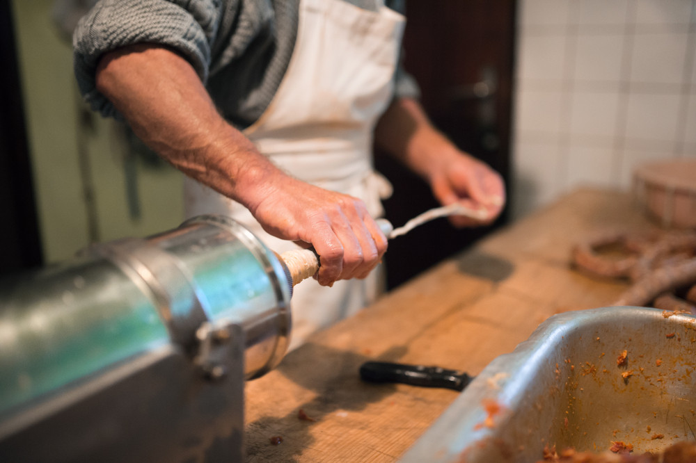 homemade sausage machine