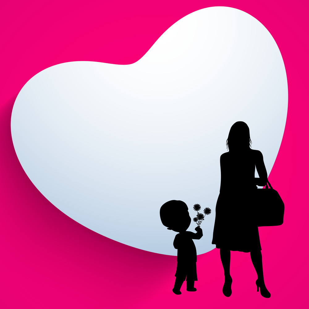 Download Happy Mothers Day Background With Silhouette Of A Mother ...