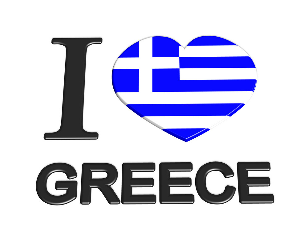 I Love Greece Royalty-Free Stock Image - Storyblocks