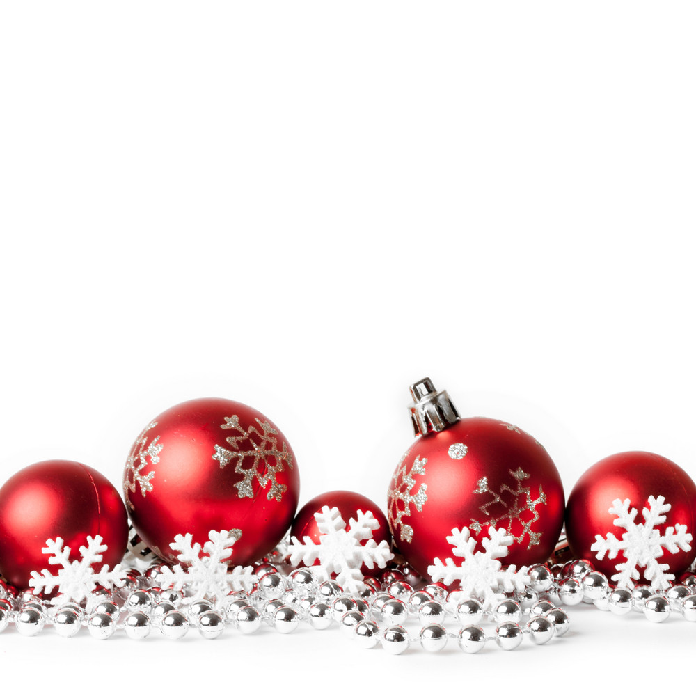 Red christmas balls on white Royalty-Free Stock Image - Storyblocks