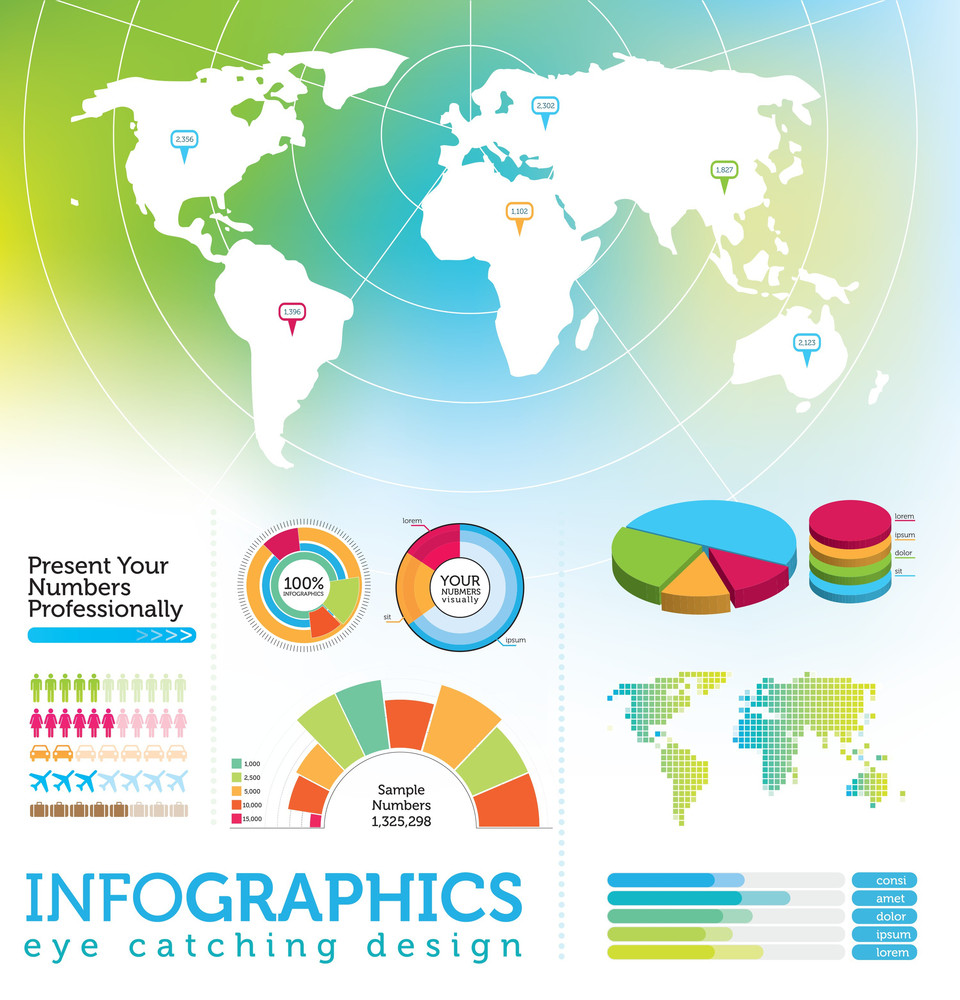 Infographic Elements - World Map And Information Graphics Royalty-Free ...