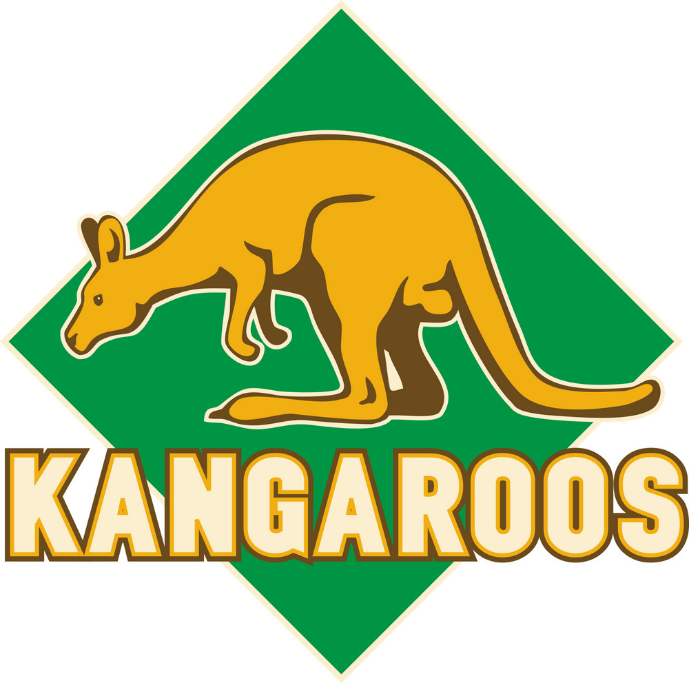 Kangaroo Sports Mascot Shield Royalty-Free Stock Image - Storyblocks Images