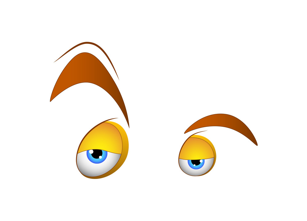 Lazy Cartoon Eyes Royalty-Free Stock Image - Storyblocks