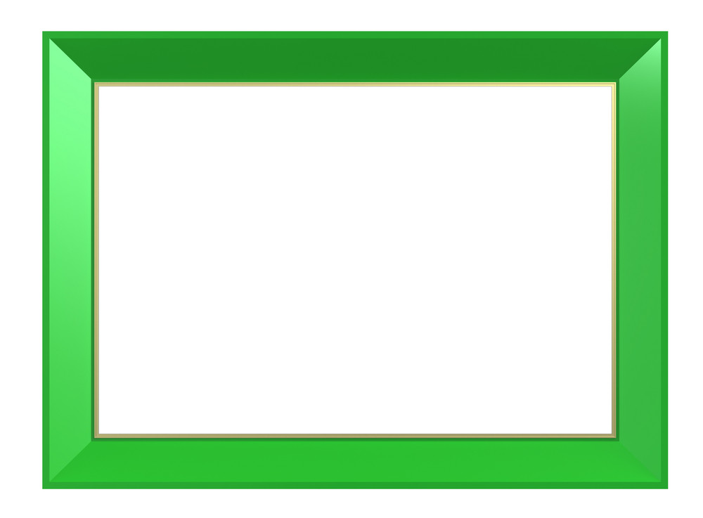 Light Green Frame Isolated On White Background. Royalty-Free Stock