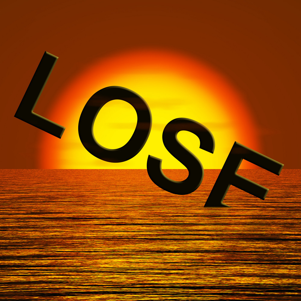 Lose Word Sinking Representing Defeat And Loss Royalty-Free Stock Image ...