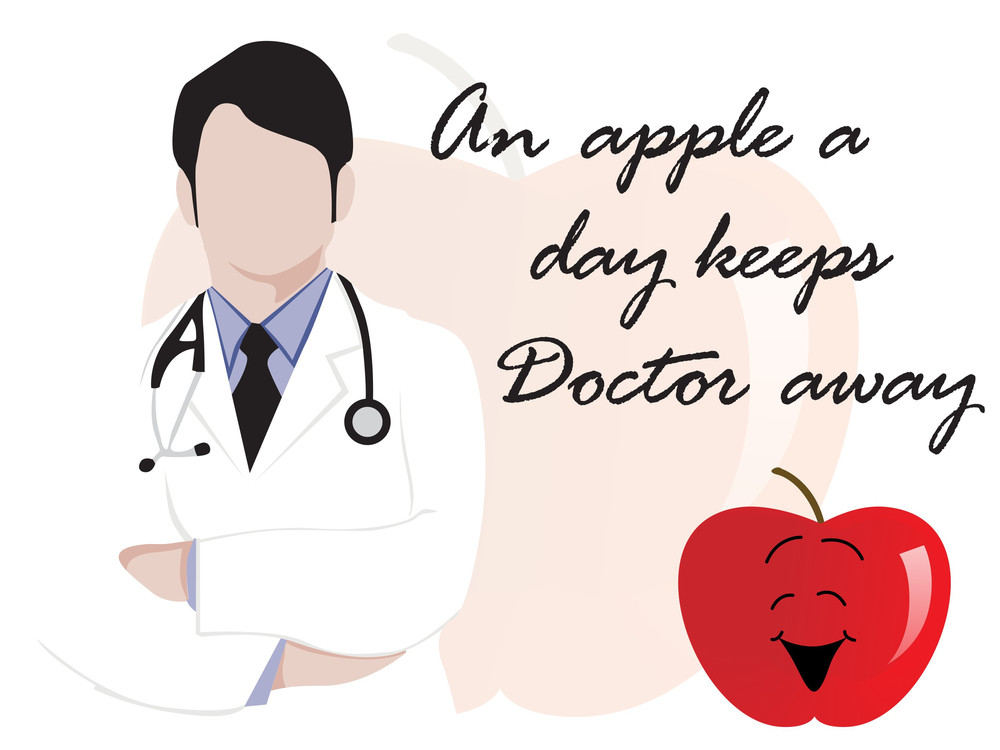 Medical Background With Doctor And Apple Royalty-Free Stock Image ...