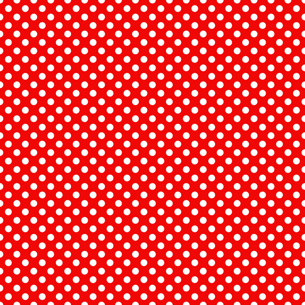 Mickey Mouse Pattern Of White Polka Dots On A Red Background