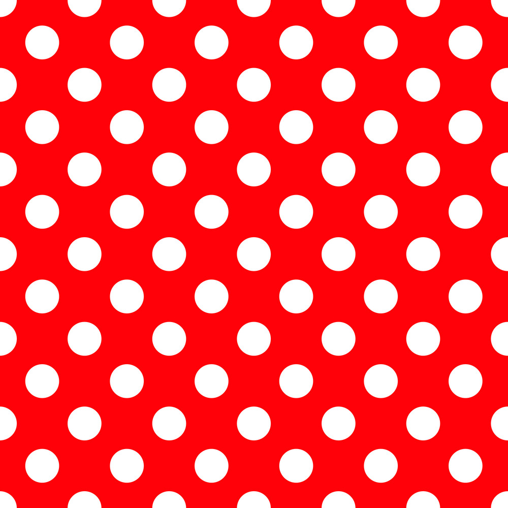Pattern Of White Polka Dots On Red Minnie Mouse Paper