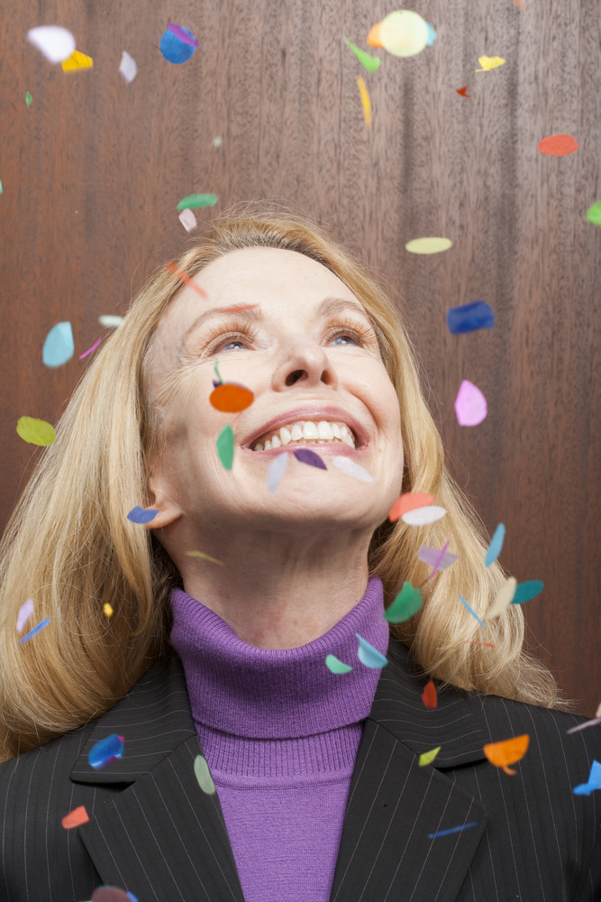 Office person celebrating at party