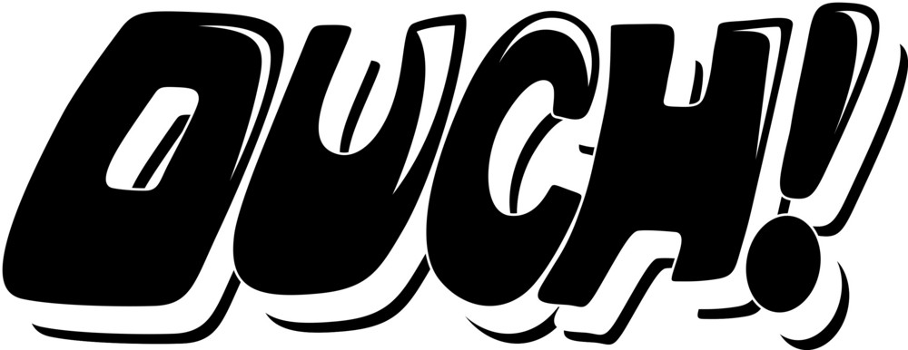 Ouch - Comic Expression Vector Text Royalty-Free Stock Image - Storyblocks