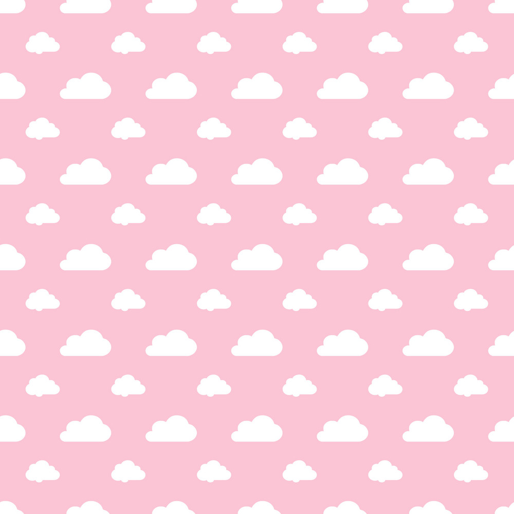 White Cloud Pattern On A Pink Pastel Background Royalty Free Stock