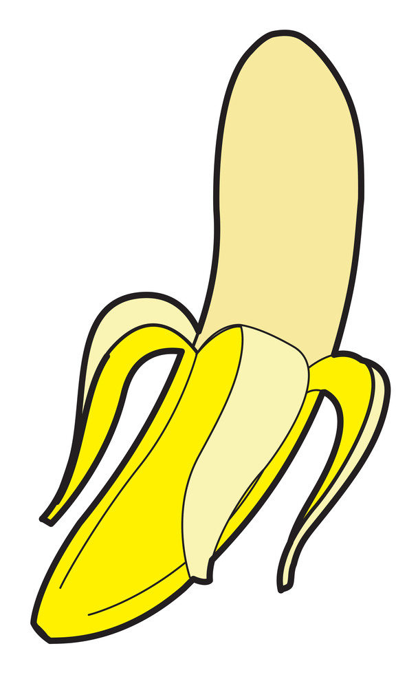 Peel Off Banana Vector Art Royalty-Free Stock Image - Storyblocks