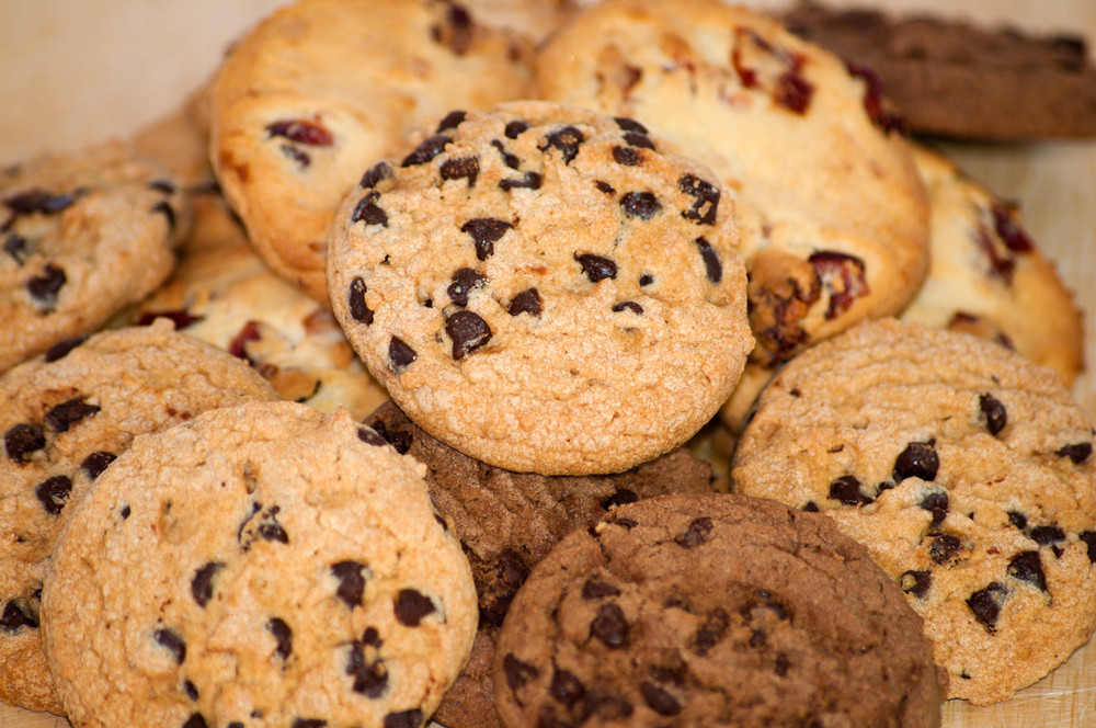 Pile Of Chocolate Chip Cookies Royalty-Free Stock Image - Storyblocks