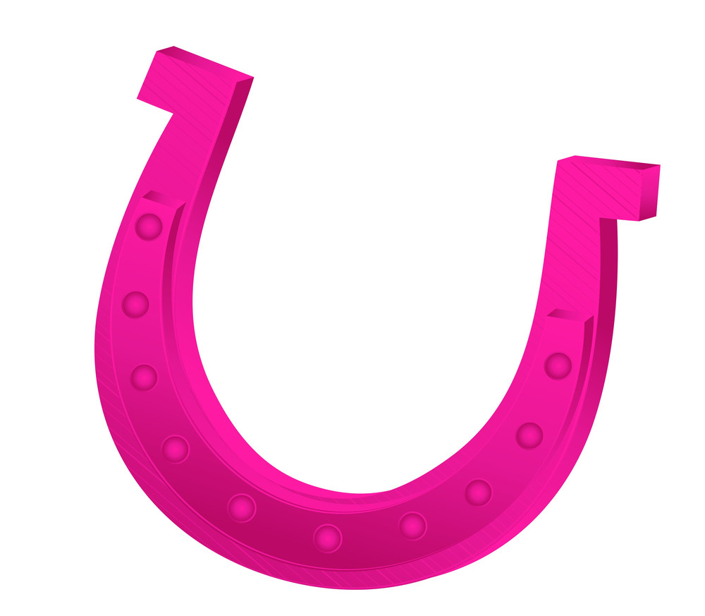 Pink Horseshoe Royalty-Free Stock Image - Storyblocks