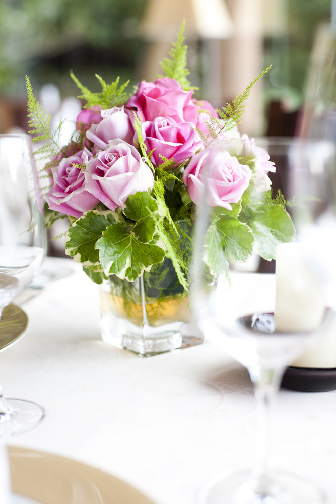 Place Setting On A Table At A Wedding Reception Royalty Free Stock