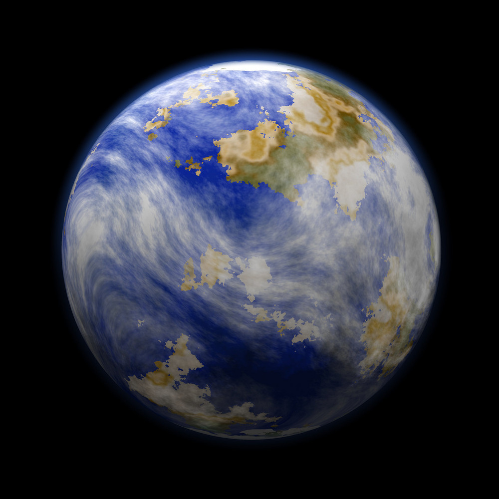 Planet With Earth Clouds Royalty-Free Stock Image - Storyblocks