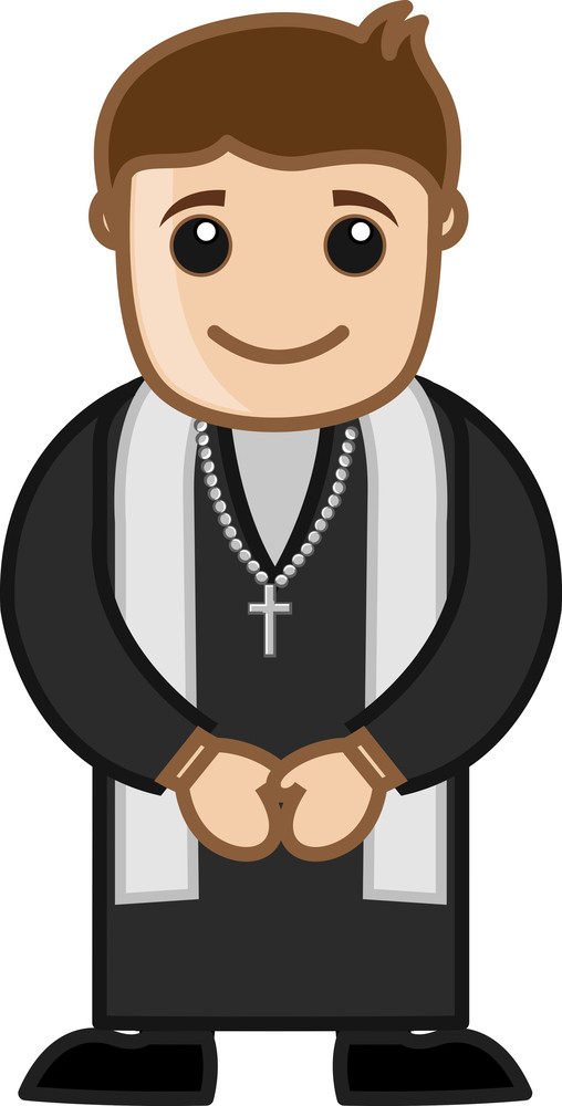 Priest Praying - Cartoon Vector Royalty-Free Stock Image - Storyblocks ...