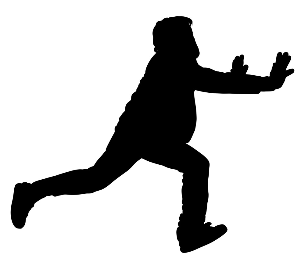 Pushing Man Silhouette Royalty-Free Stock Image - Storyblocks