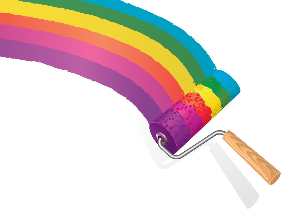 Download Rainbow Paint Roller. Vector. Royalty-Free Stock Image ...