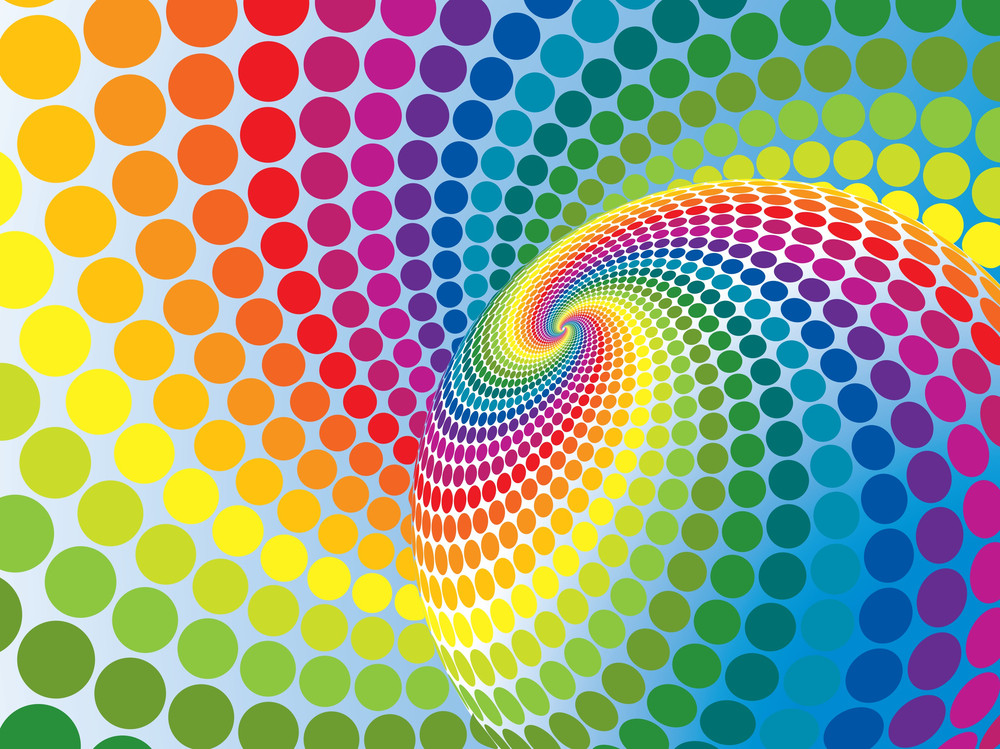 Rainbow Vortex Vector Background. Royalty-Free Stock Image - Storyblocks