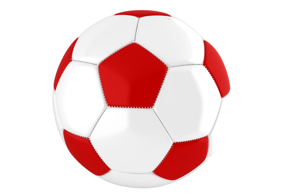 Red White Soccer Ball Royalty Free Stock Image Storyblocks 