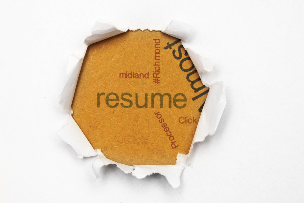 Resume Paper Hole Royalty-Free Stock Image - Storyblocks