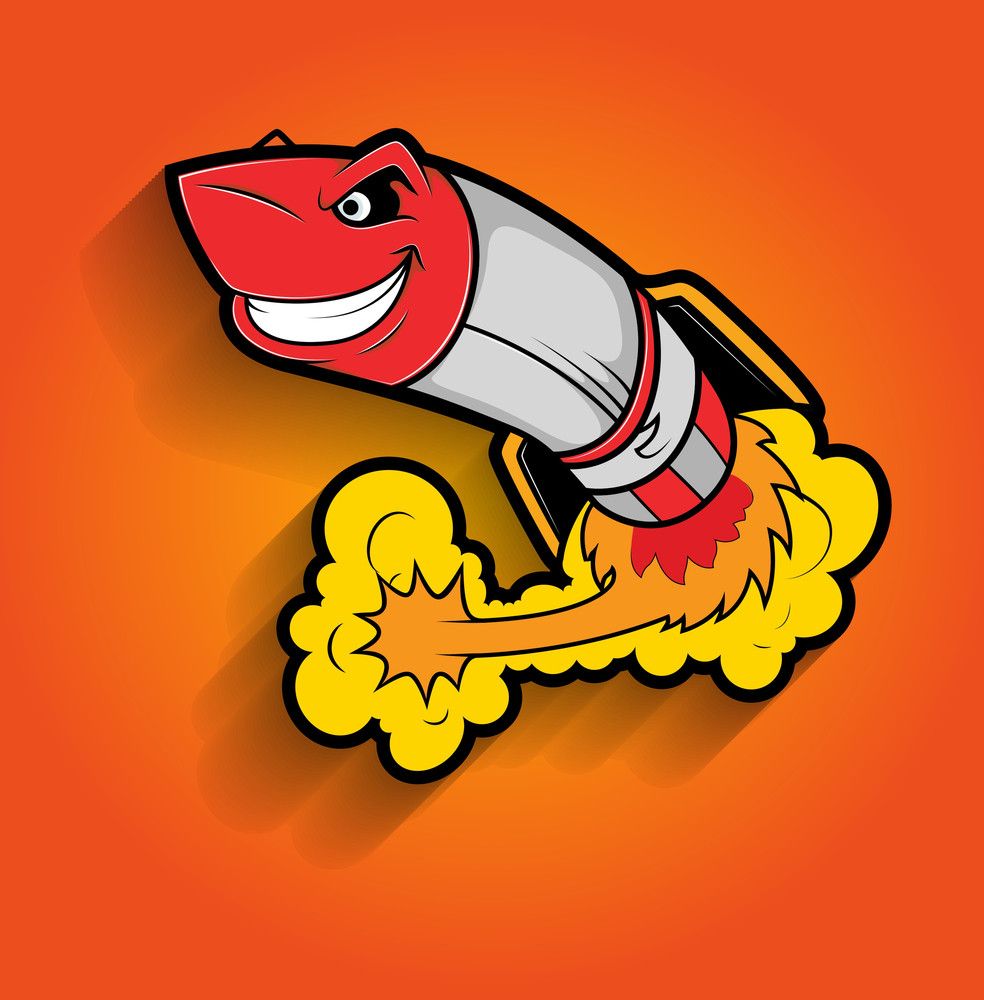 Retro Rocket Vector Mascot Royalty Free Stock Image Storyblocks Images