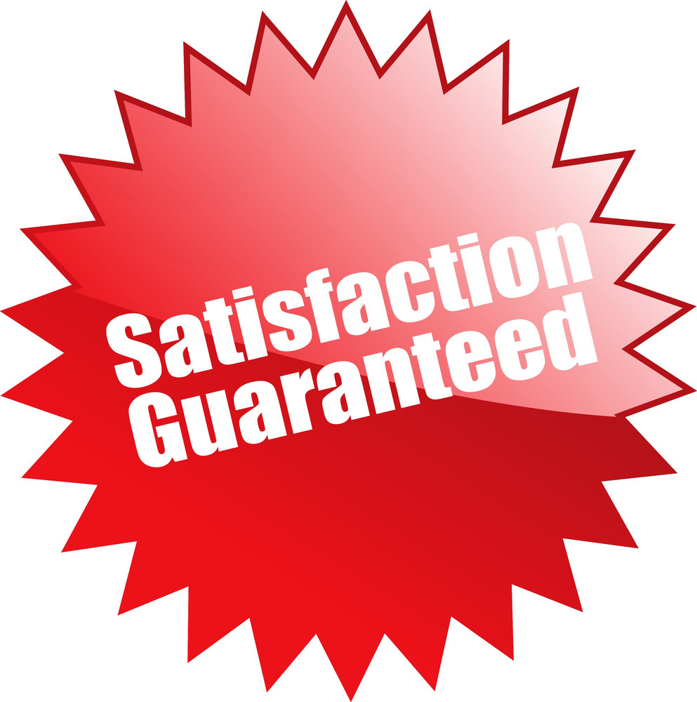 Satisfaction Guaranteed Sticker Royalty-Free Stock Image - Storyblocks