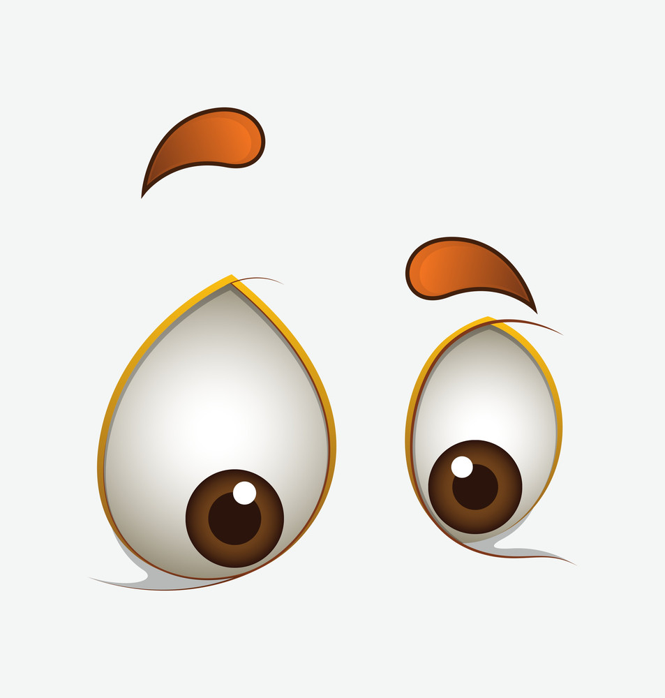 Scared Cartoon Eyes Vector Royalty-Free Stock Image - Storyblocks