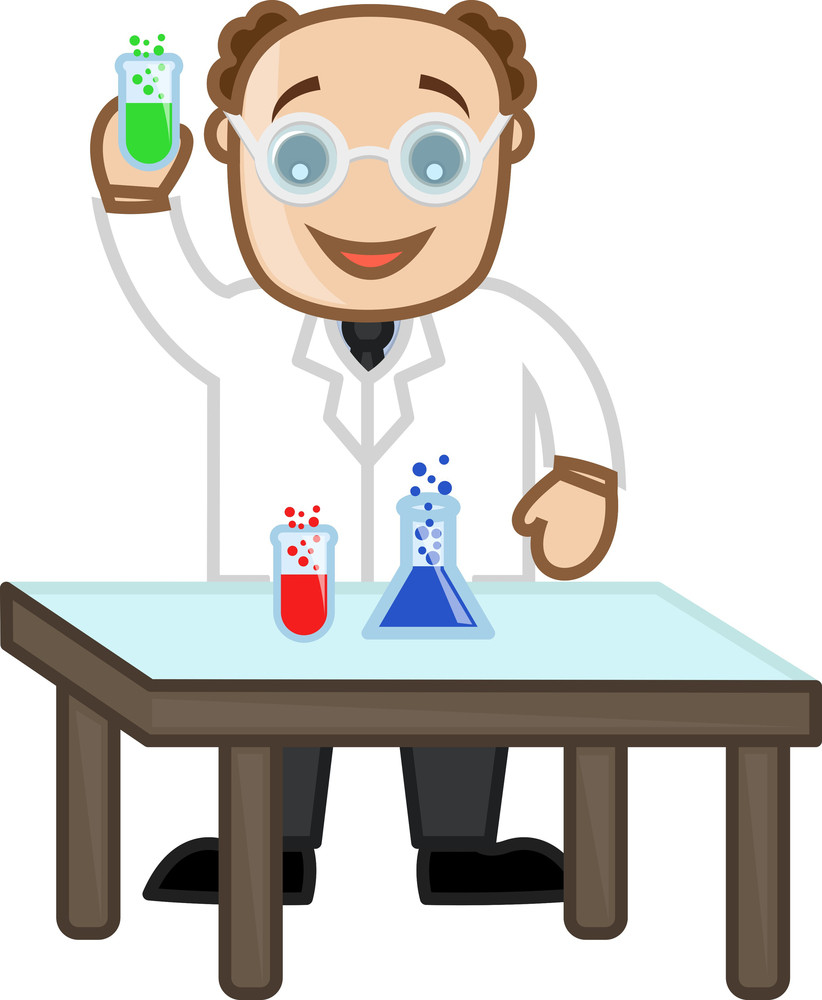 Scientist - Vector Character Cartoon Illustration Royalty-Free Stock ...