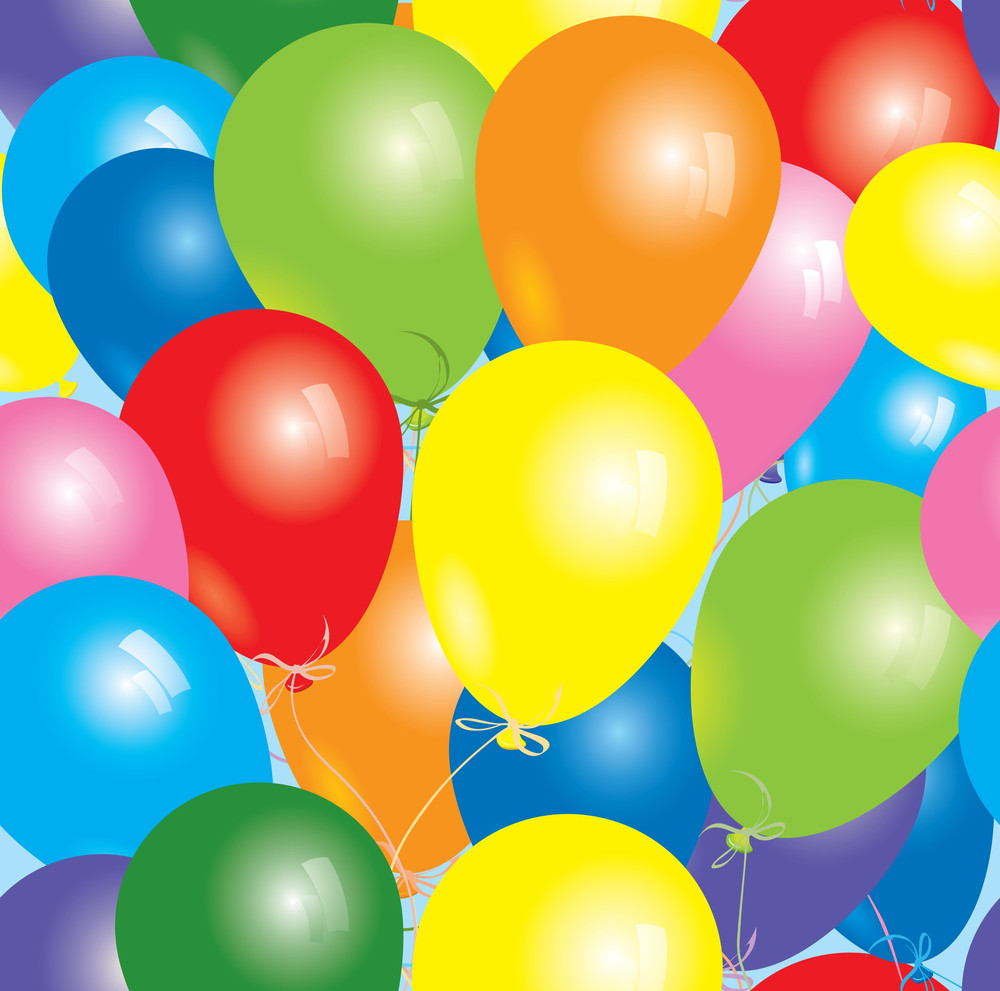 Seamless Balloons. Vector Background. Royalty-free Stock Image 