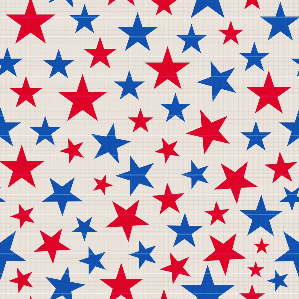 Seamless Pattern For American Independence Day 4th Of July RoyaltyFree