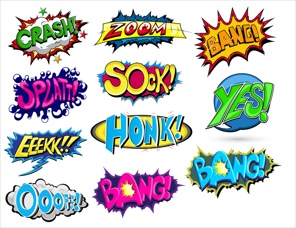 Set Of Comic Expression Vector Royalty-Free Stock Image - Storyblocks