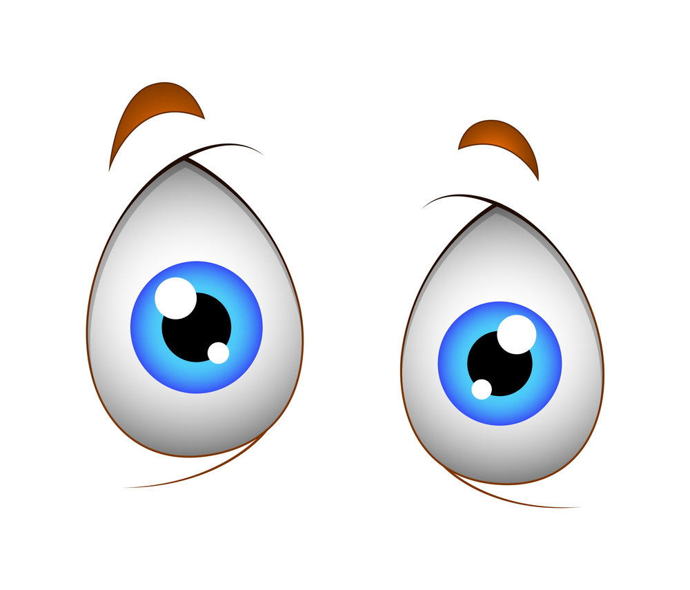 Shocked Cartoon Eyes Vector Royalty-Free Stock Image - Storyblocks