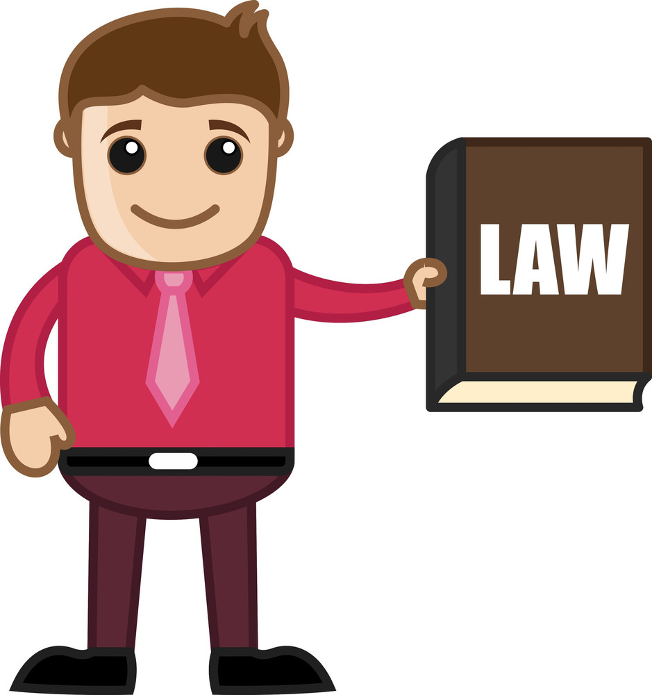 Showing Law Book - Know The Law - Business Cartoon Royalty-Free Stock ...