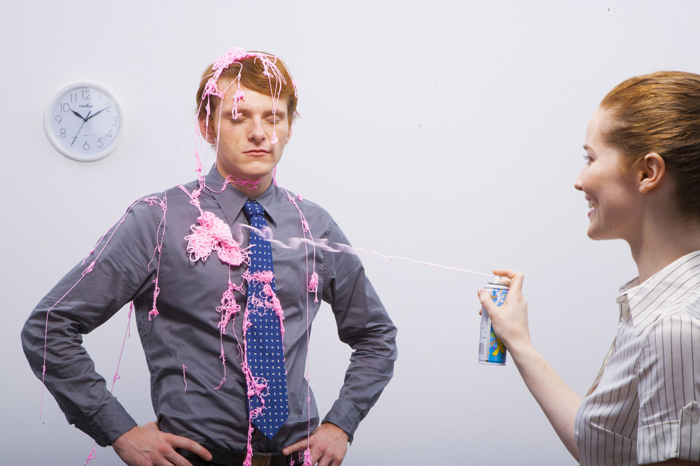 Silly String On Businessman Royalty Free Stock Image Storyblocks 