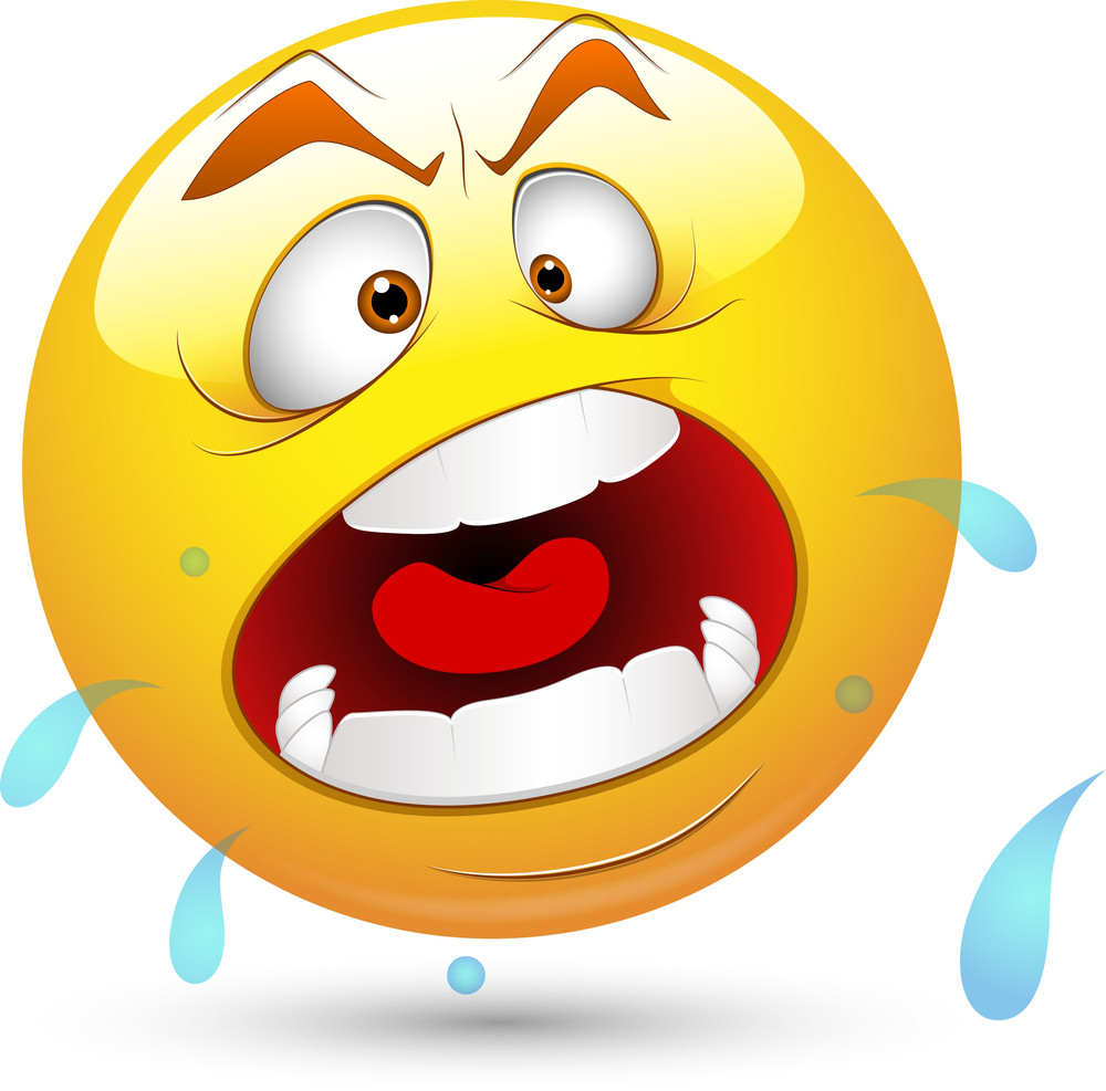 Smiley Vector Illustration - Shouting Face Royalty-Free Stock Image