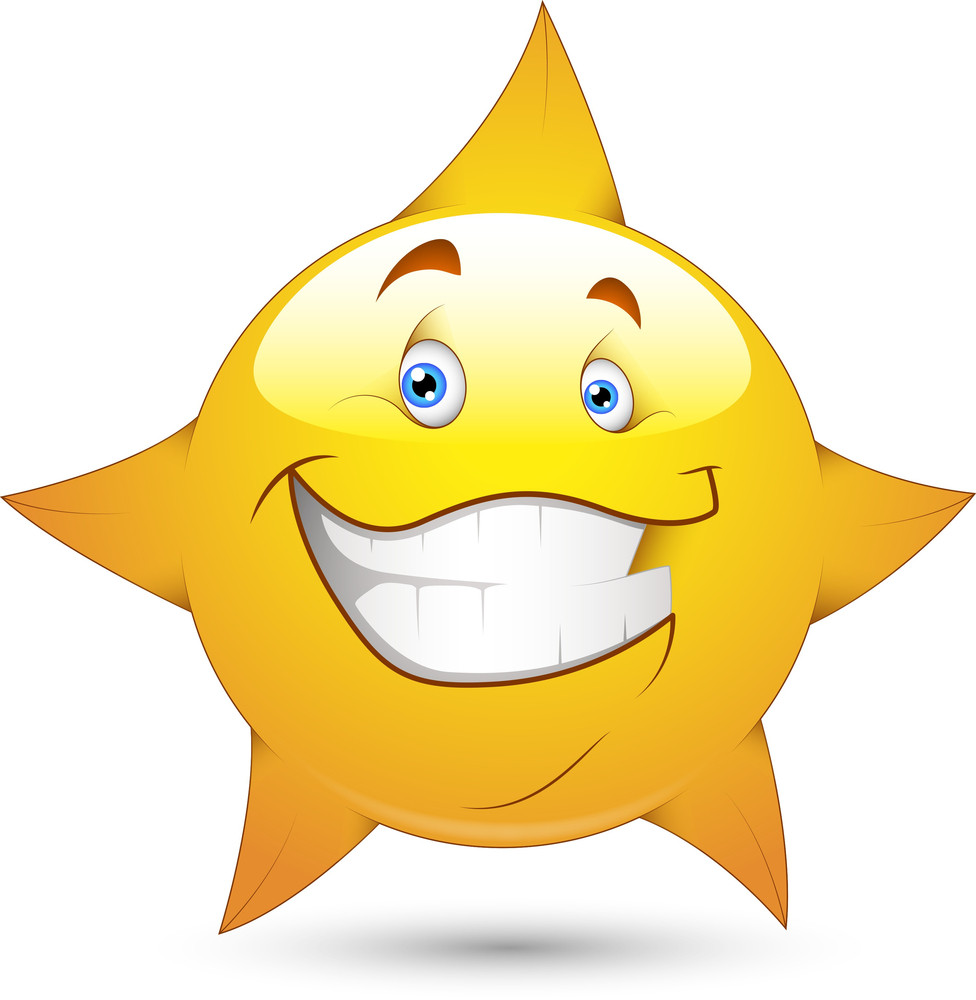 Smiley Face With Star Eyes Svg