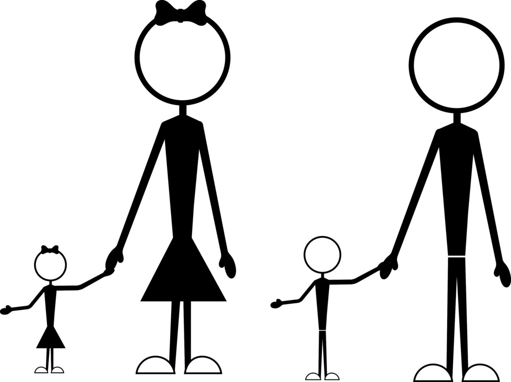 Stick Figure Family Royalty-Free Stock Image - Storyblocks