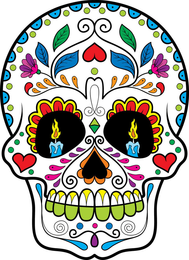 Sugar Skull Vector Element With Flower Royalty-Free Stock Image ...