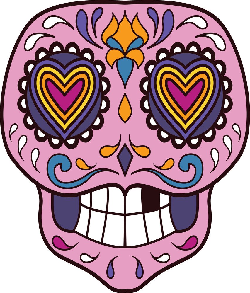 Sugar Skull Vector Element Royalty-Free Stock Image - Storyblocks